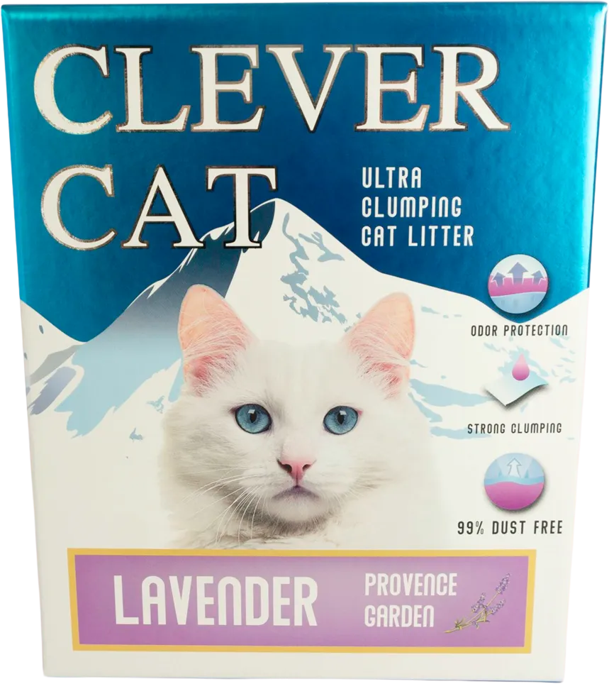 Clever Cat Premium Kattesand Lavendel 6L