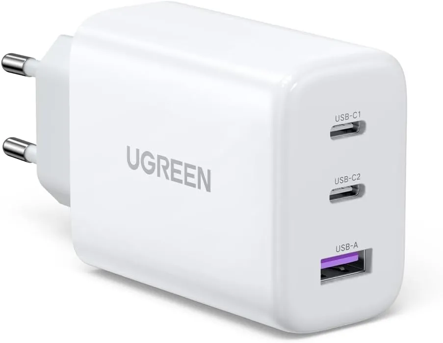 UGREEN Nexode USB-A+2*USB-C 65W - White
