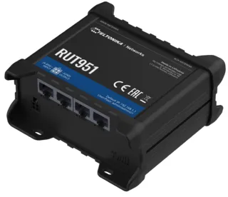 Teltonika RUT951 Industrial Cellular Router (RUT951000000 / Standard package with EU PSU) - Wireless router N Standard - 802.11n