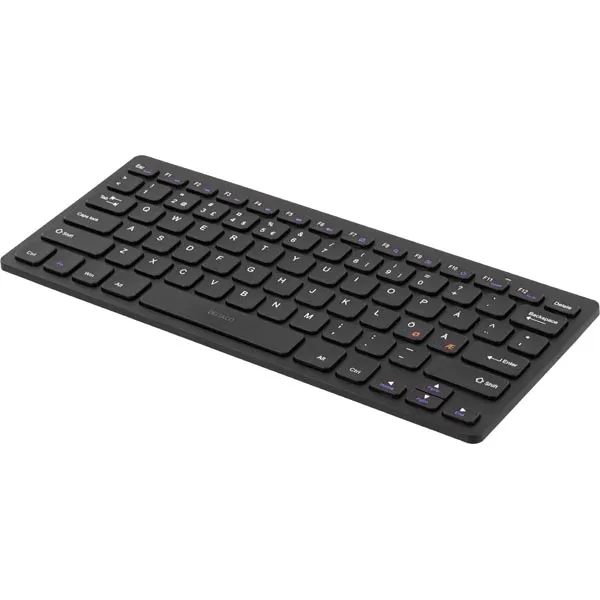 Deltaco Wireless Mini Keyboard Black (Nordic) - Tastatur - Nordisk - Svart