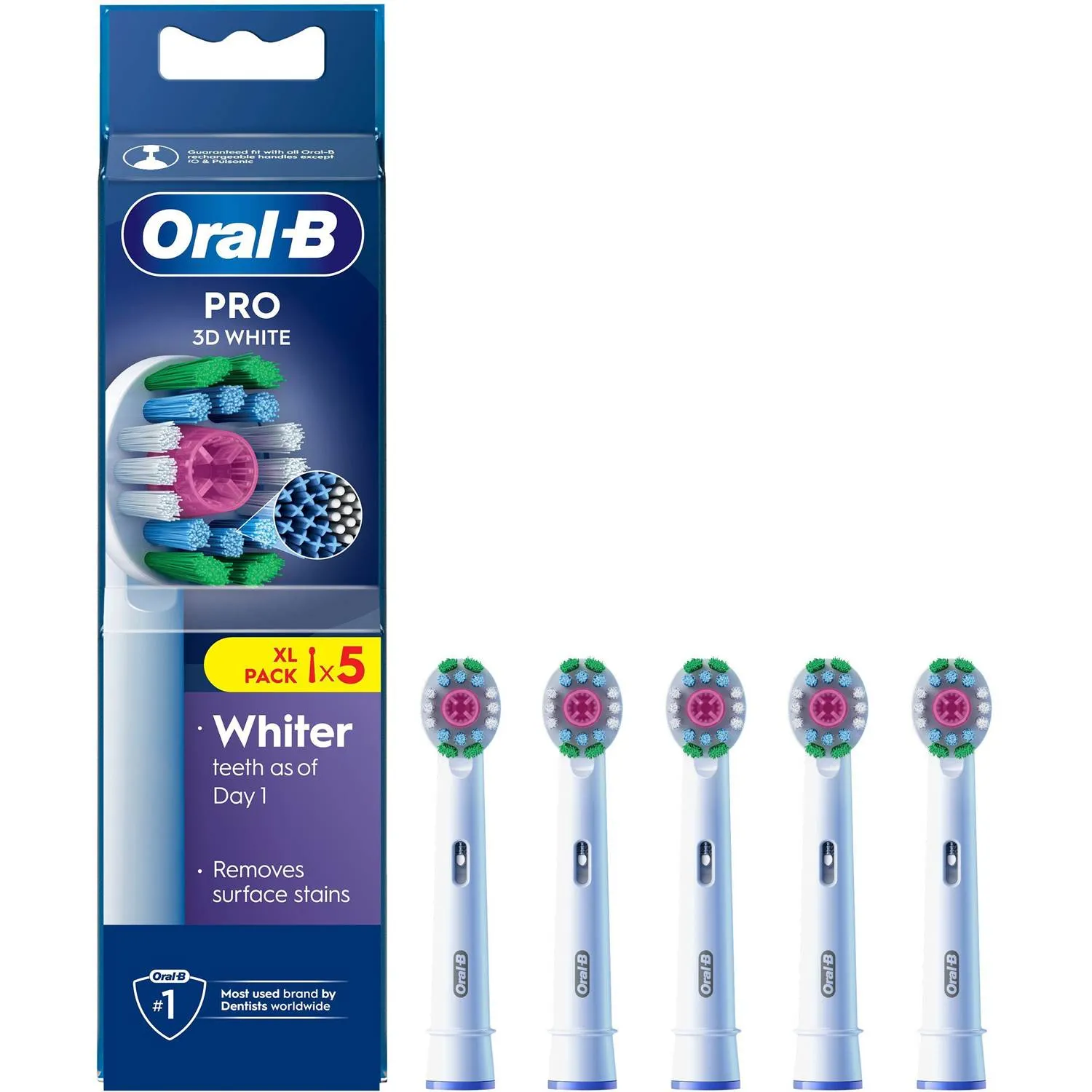 Oral-B Børstehoder 3D White - 5 pcs