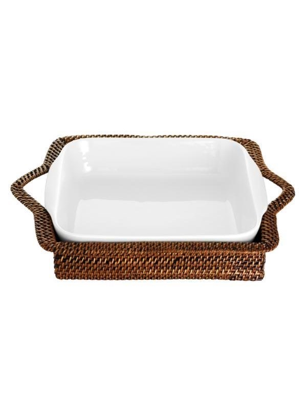 Pillivuyt Basket rectangular 34 x 25 cm Light/Dark brown Nito wicker