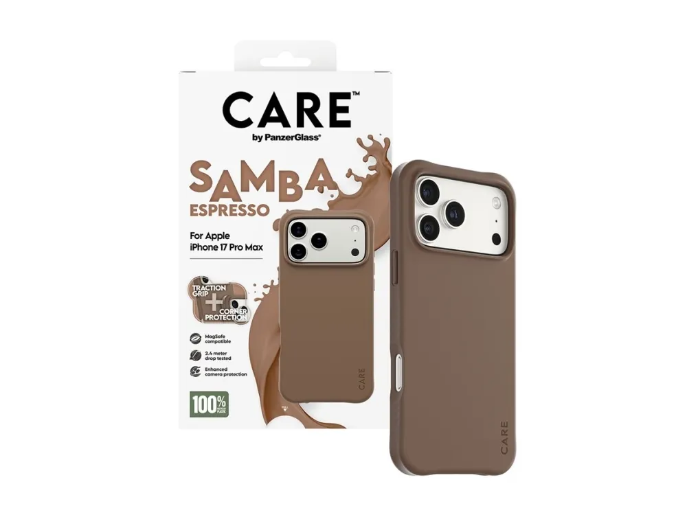 CARE by PanzerGlass Fashionable Case Samba Espresso w. MagSafe iPhone 17 Pro Max