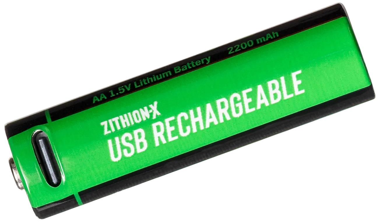 Coast Battery 1.5V AA Li-Ion rechargeable 2400 mAh USB-C cable pack of 4.