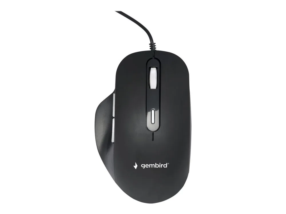 Gembird Wired optical mouse 6B-02 - Mus - Optisk - 6 - Svart