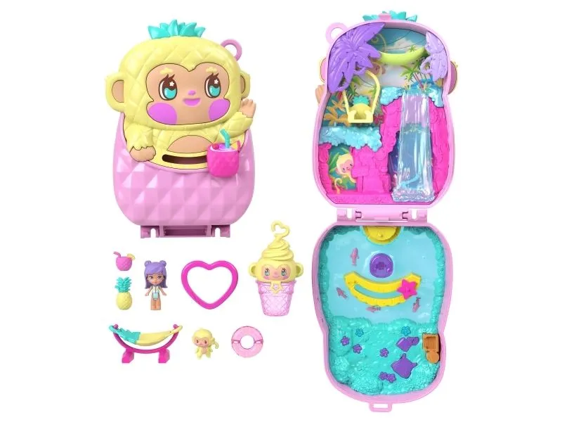 Polly Pocket Core Compact Pineapple Monkey Colada