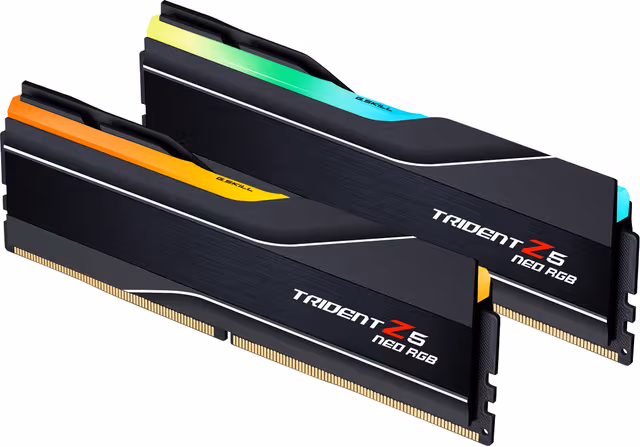 G.Skill Trident Z5 Neo RGB DDR5-8000 - 32GB - CL38 - Dual Channel (2 pcs) - AMD EXPO - Svart med RGB