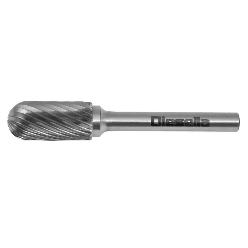 Fresespiss HM Ø12x25 mm form C (Single cut) med Ø6 mm skaft
