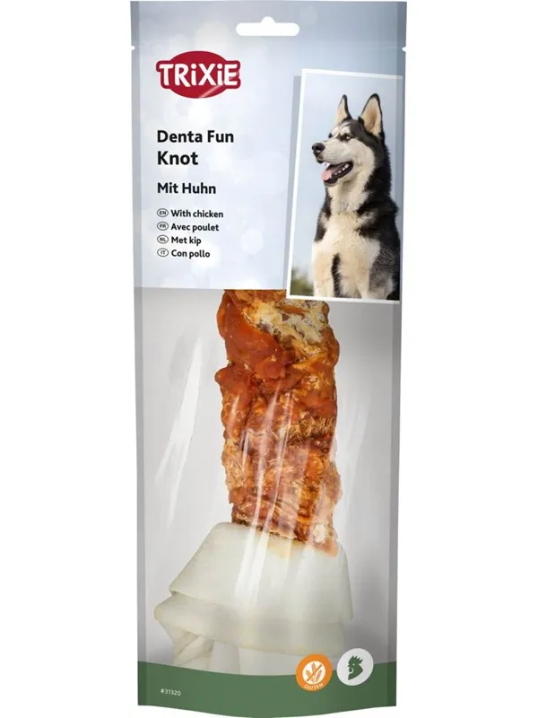 Trixie Denta Fun Kyllinginnpakket Råhudsknute 25cm 220g