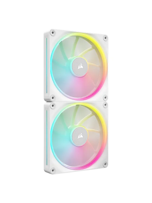 Corsair iCUE LINK LX140 2-pack - Kabinettvifte - 140mm - Hvit - 36 dBA