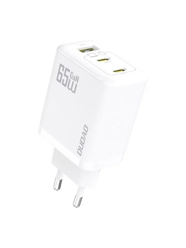 Dudao  A29 65W GaN Wall Charger 2 x USB-C + 1 x USB-A - White