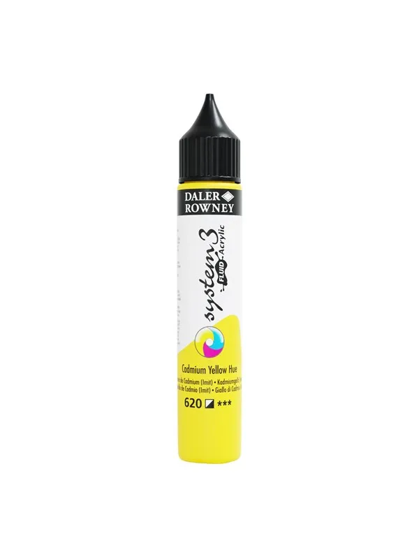 Daler-Rowney System3 Fluid Acrylic 29.5 ml Cadmium Yellow Hue