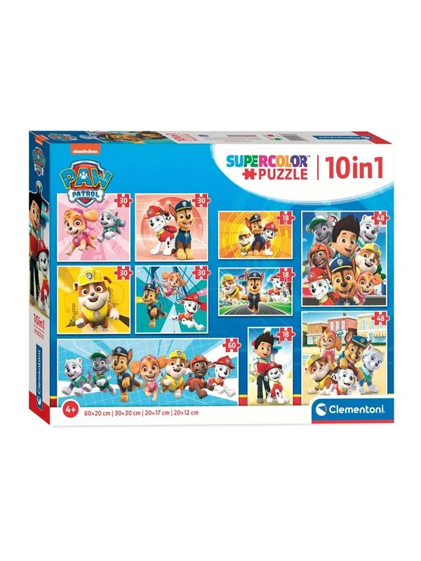 Clementoni Puzzles PAW Patrol 10in1 Gulv