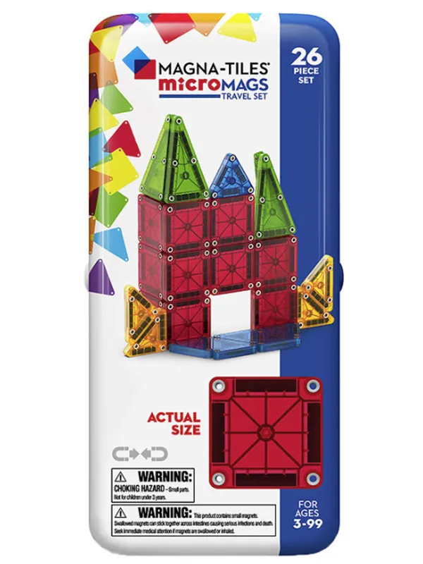 Magna-Tiles Magnetisk reise-byggesett, 26 deler