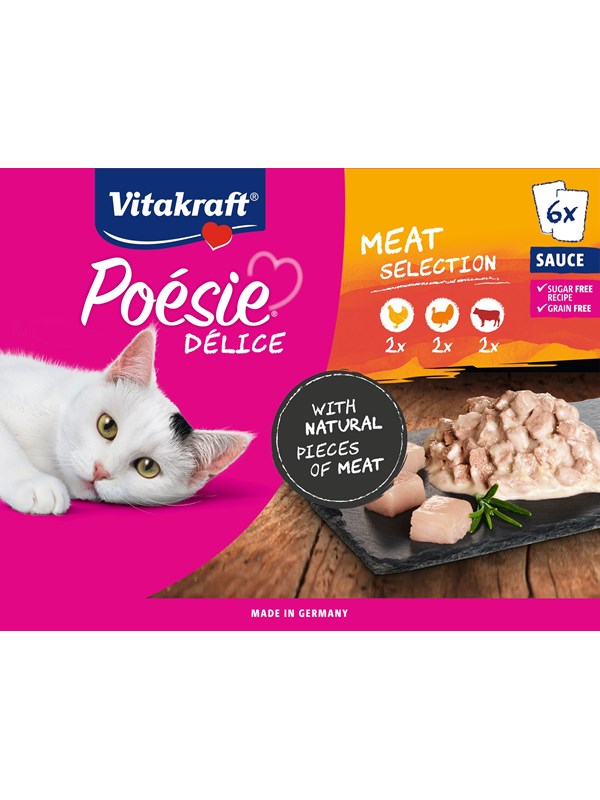 Vitakraft - Poésie® Délice multipack variant with meat 6x85gr