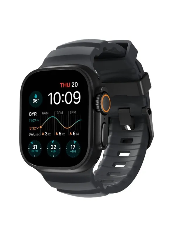 Nomad Rocky Point Band - 45mm | Storm| Black Hardware