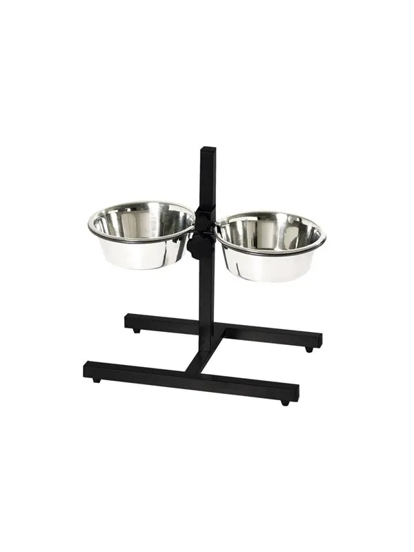 Nobby Foderstander m/2 skåle justerbar 1.5 L
