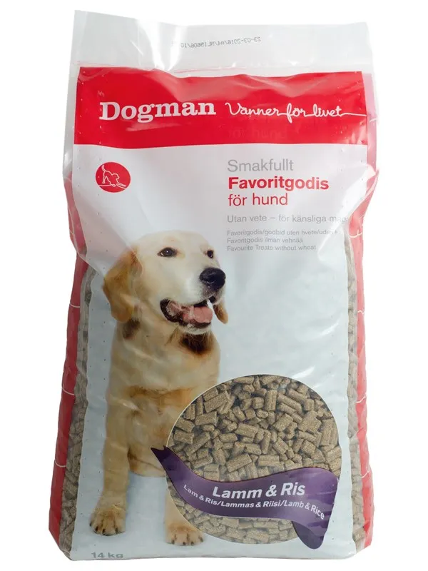 Dogman Hundegodbiter Favoritgodis Lam & Ris 14kg