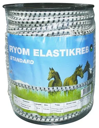 Elastikktau Std. Strømf. 7,5 mm 50 m