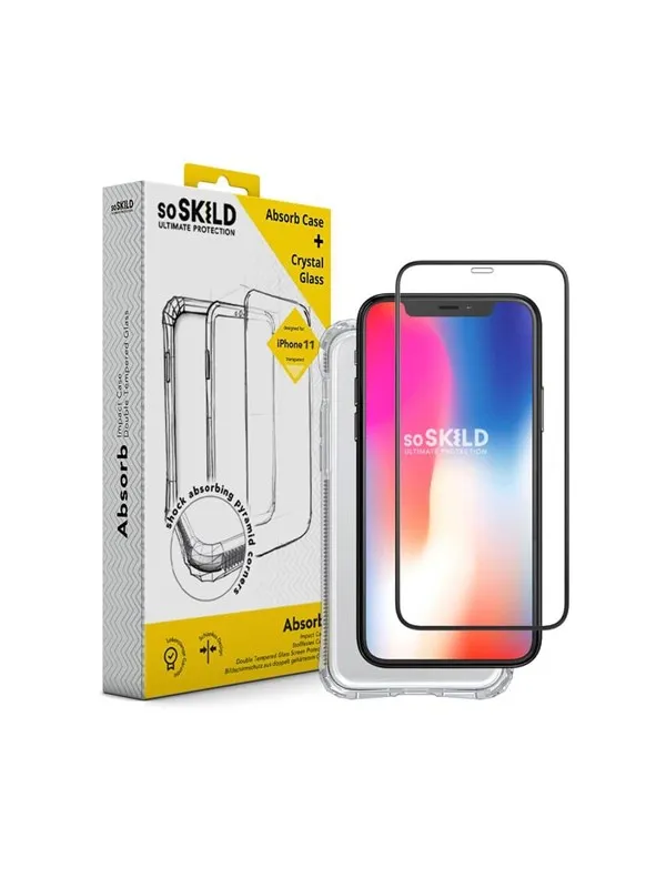 SoSkild Phone Case Absorb 2.0 Impact Case Bundle incl. Tempered Glas - iPhone 11 Pro Max