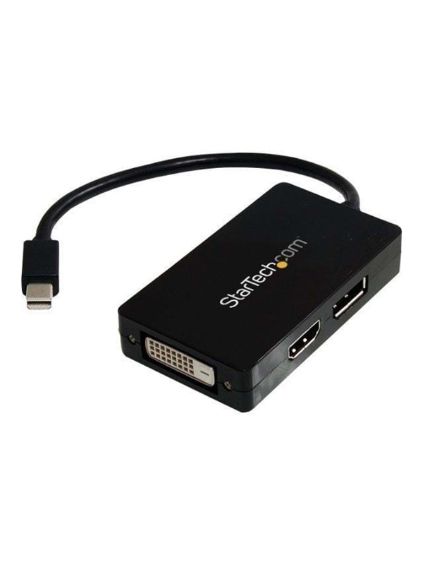 StarTech.com Mini DisplayPort to DisplayPort / DVI / HDMI Multifunction Adapter - adapter för video / ljud - DisplayPort / HDMI / DVI