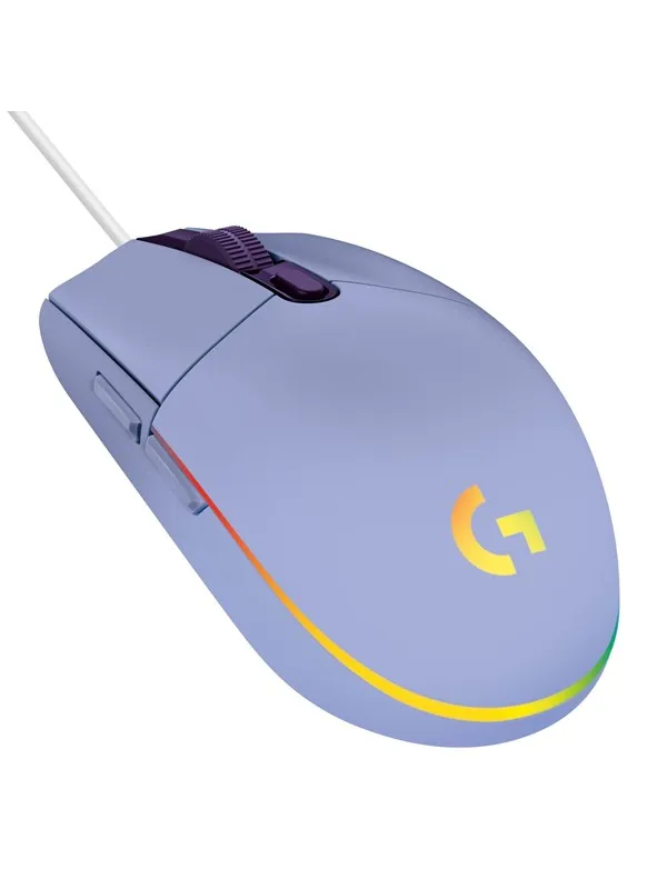 Logitech G203 LIGHTSYNC - Lilac - Gaming mus - Optisk - 6 - Lilla med RGB