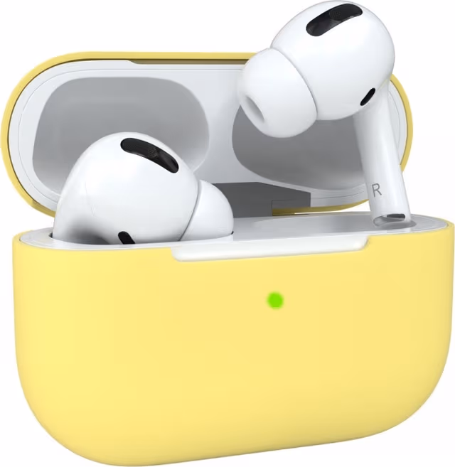 Beskyttelsesveske i silikon for Apple Airpods Pro, Gul