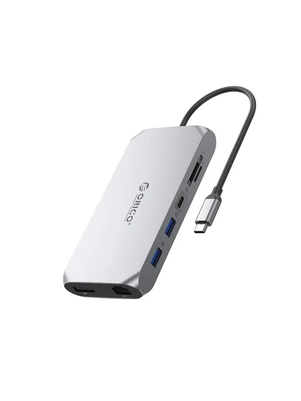 ORICO XCR 12in1 USB-C Docking Station USB-hub - USB 3.1 - 12 porter - Grå