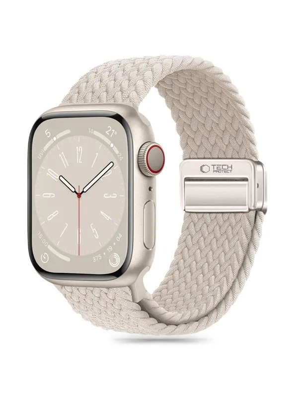 Tech-Protect Nylonmag Strap for Apple Watch 4 / 5 / 6 / 7 / 8 / 9 / SE / Ultra 1 / 2 (42 / 44 / 45 / 49 mm) - Beige