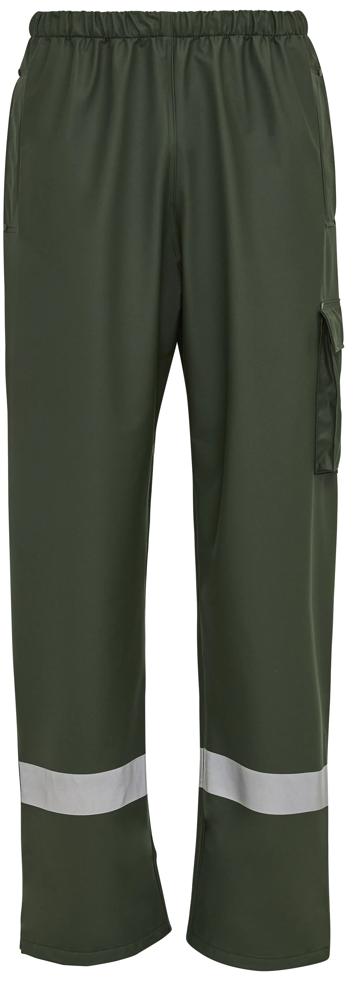 Regnbukser med refleks og lomme PU 022401 oliven Str. 3XL