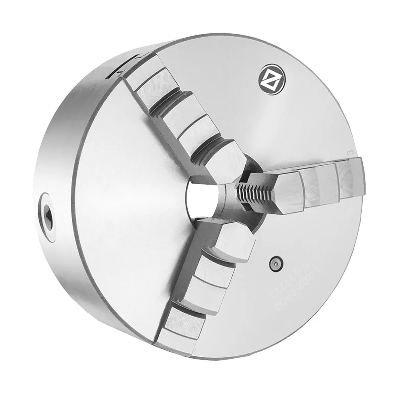 Zentra 3-bakket senterpatron Ø160 mm stål DIN 6350 faste bakker-montering på baksiden