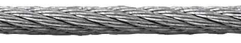 Stålwire galvanisert 6×7+1FC 3mm, rull 220m