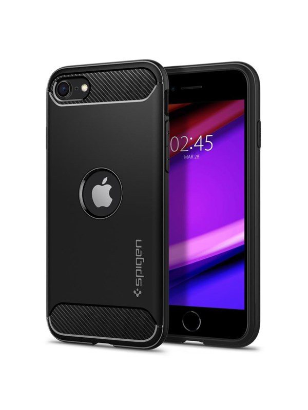 Spigen Rugged Armor - black - iPhone SE (2022/2020)
