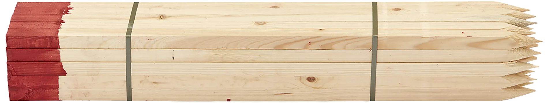 Avsetningspåle furu med rød topp 25×25×900mm