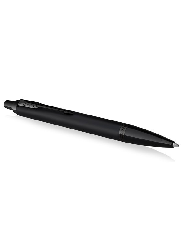 Parker IM Ballpoint Pen | Matte Black with Black Trim | Medium Point with Blue Ink Refill | Gift Box