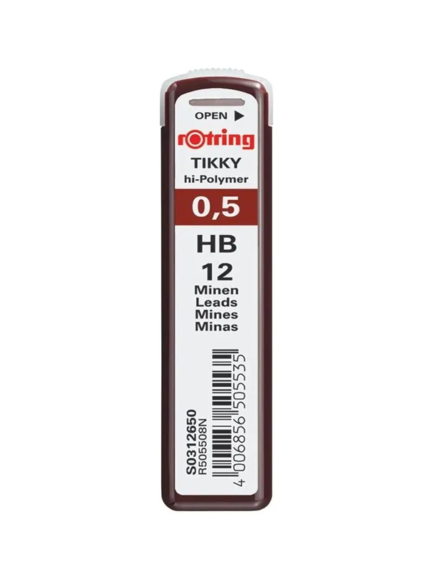 Rotring Lead Refills | 0.5 mm | HB hardness | 12 leads