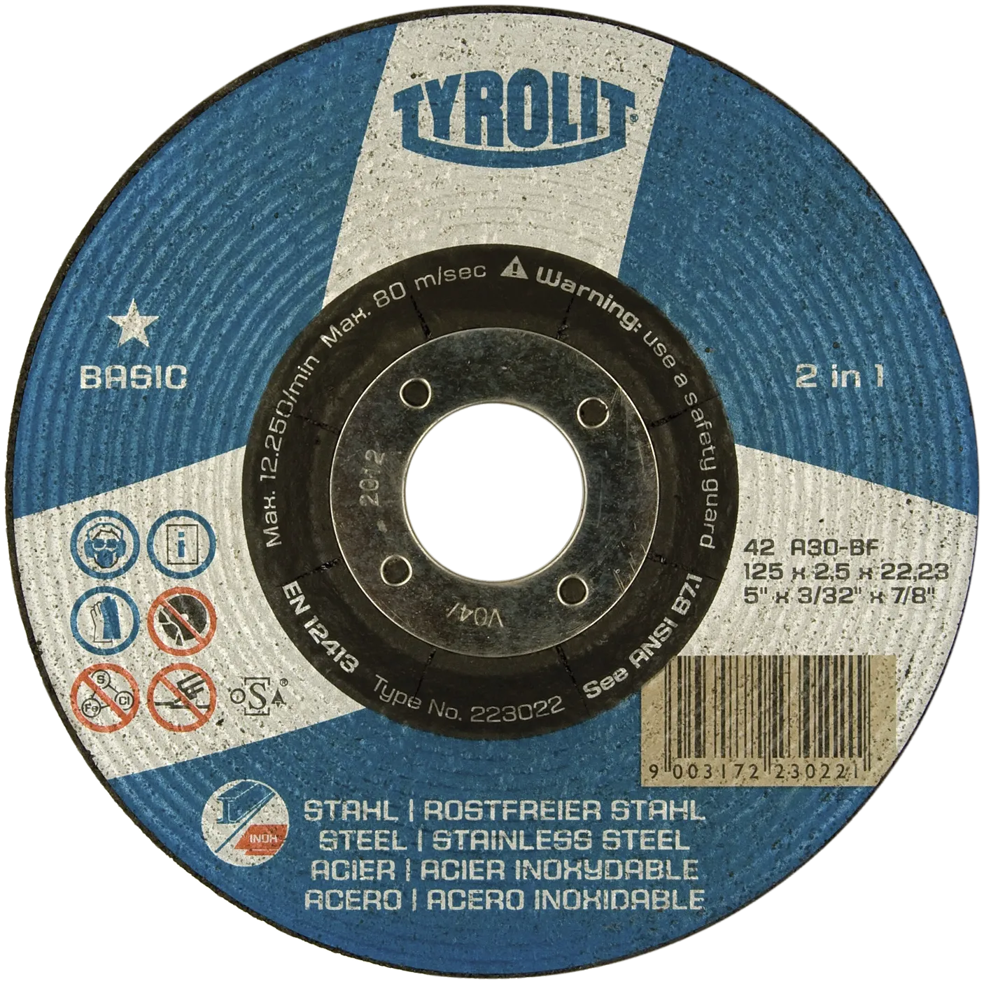 Kutteskive Basic 42C ø125×2,5 A30-BF