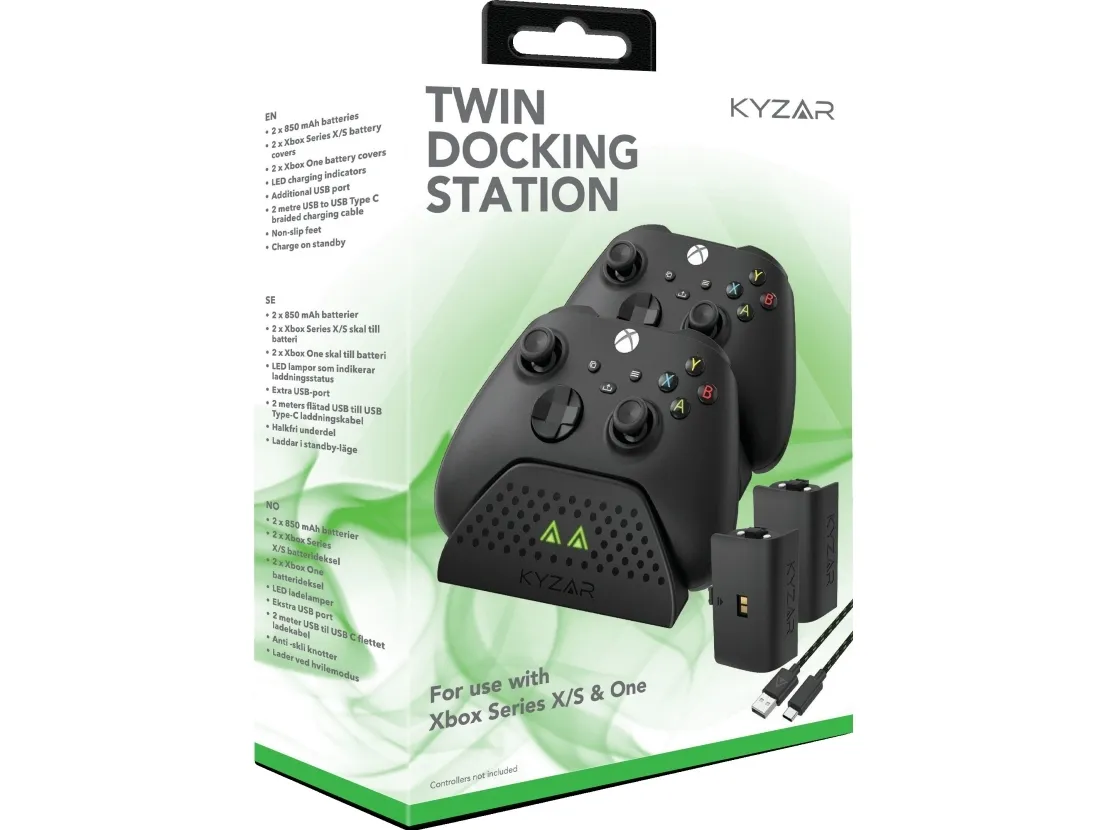 Kyzar Twin Docking Station for Xbox Series X/S - Miscellaneous Tilbehør til spillkonsoll - Microsoft Xbox One