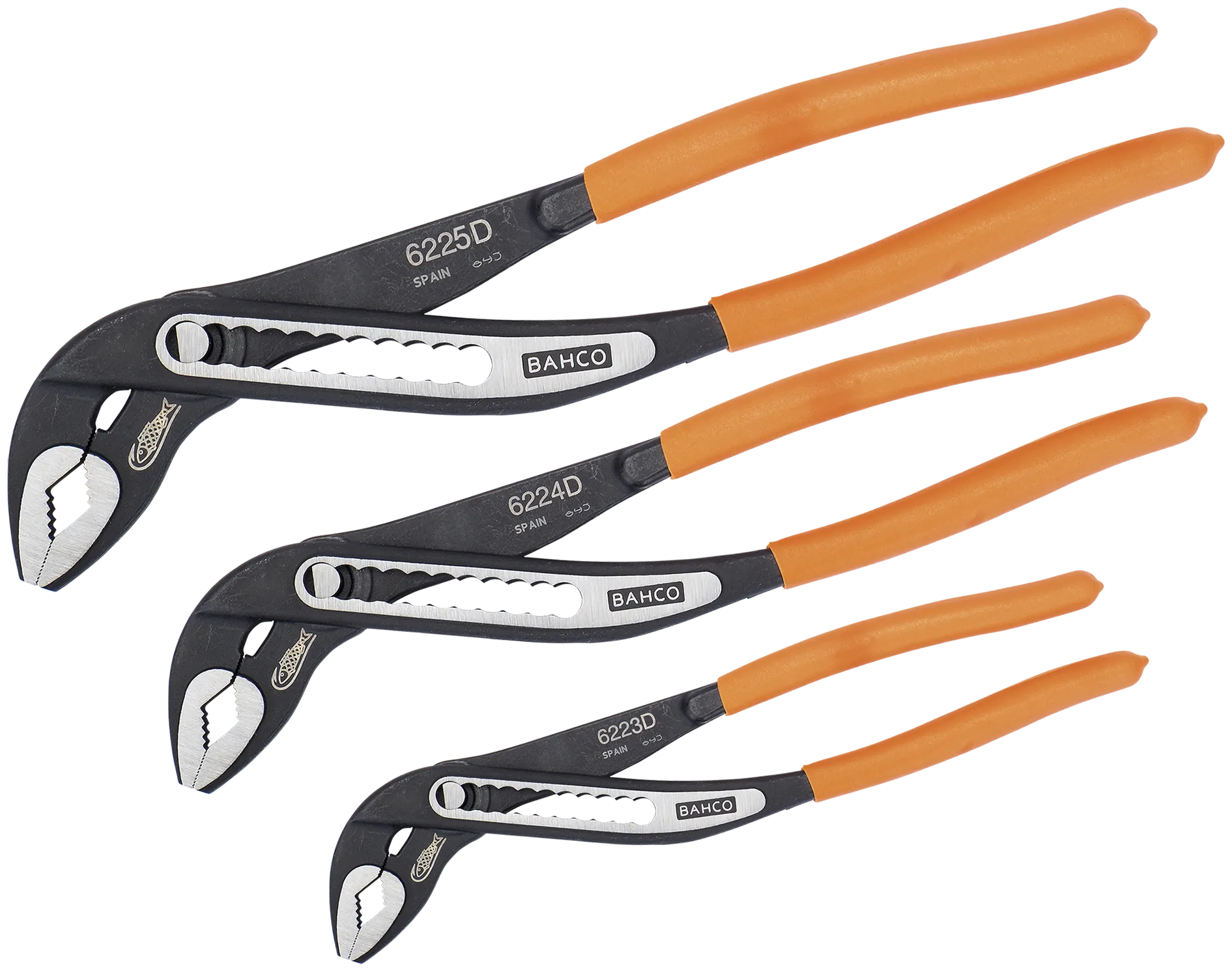 BAHCO box joint water pump pliers set 200 250 & 300 mm