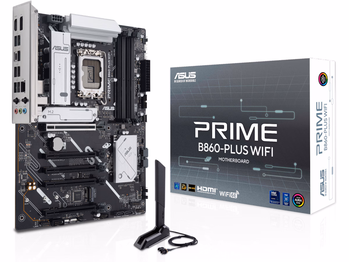 ASUS PRIME B860-PLUS WIFI Hovedkort - Intel B860 - Intel LGA1851 socket - DDR5 RAM - ATX