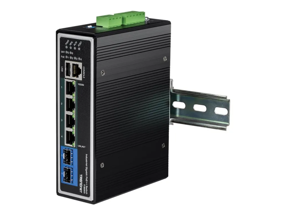 TRENDnet TI-BG62i - switch - industrial - 6 ports - Managed - TAA Compliant