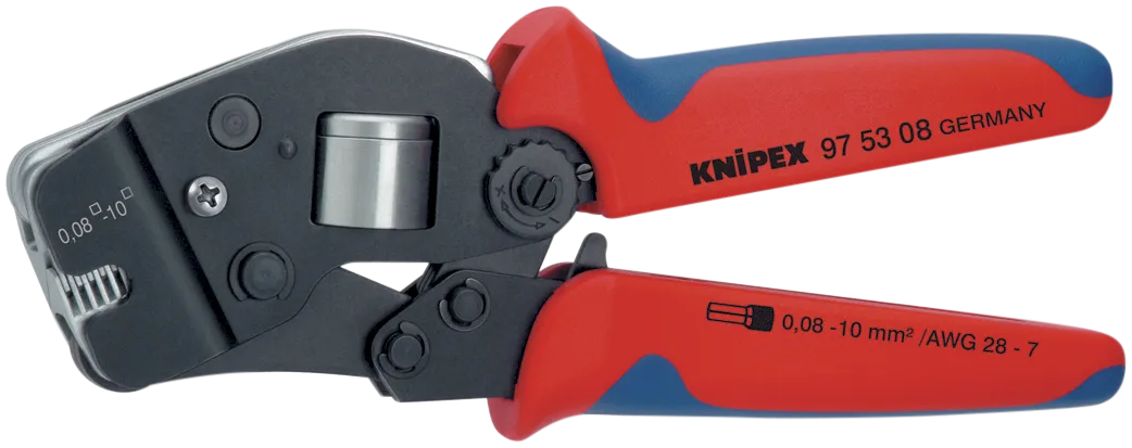 KNIPEX Selvjusterende presstenger for endehylser, For front mating
