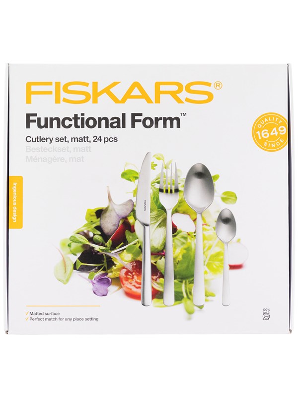 Fiskars - FunctionalForm Cutlery Gift Box 24 pcs - Matte Steel