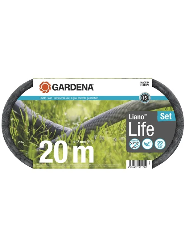 Gardena Tekstilslange Liano™ Life 20 m Sett