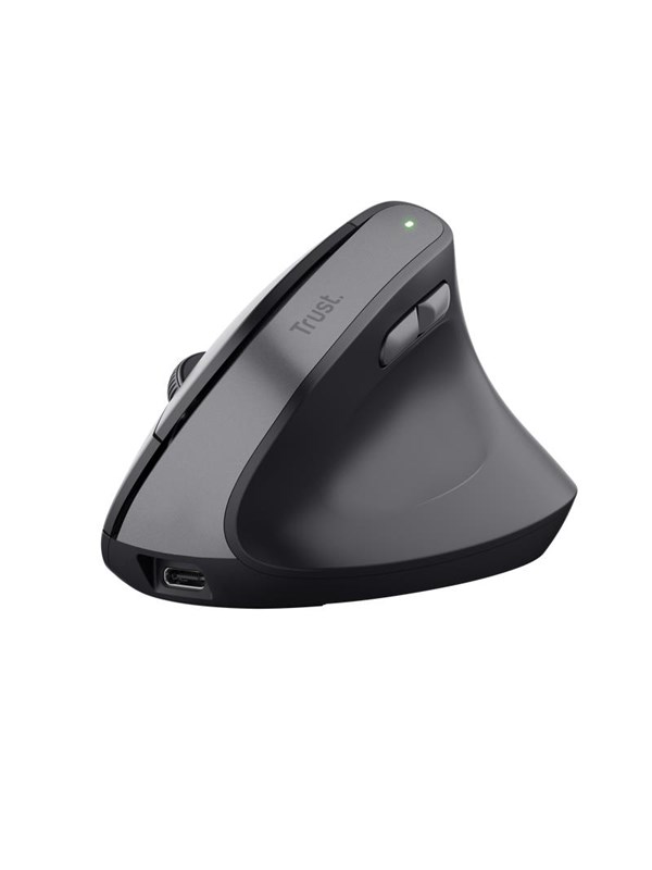 Trust Bayo II Wireless - Ergonomisk mus - Optisk - 6 - Svart