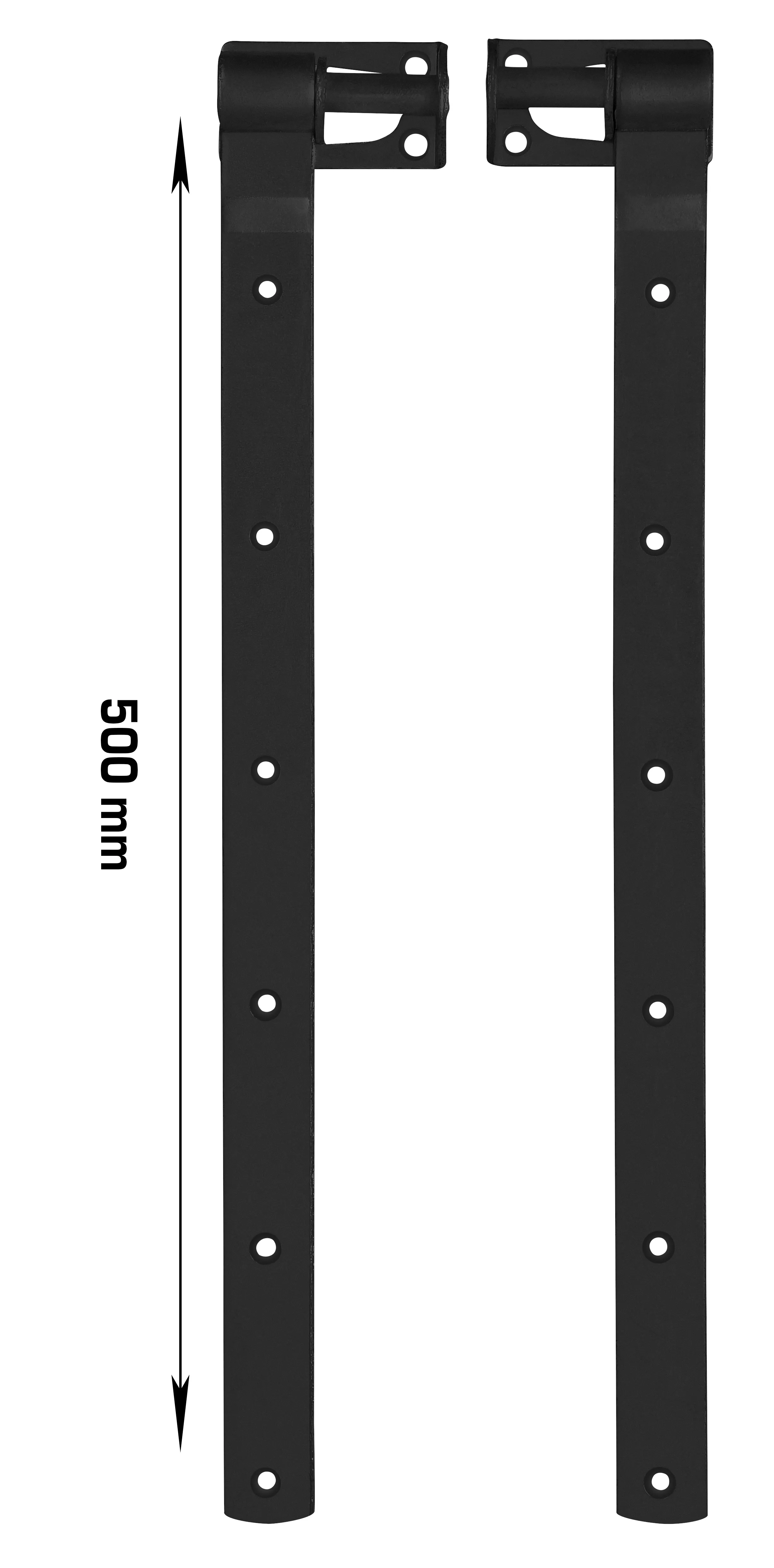 Home>it stable door hinge 500 mm matt black 2 pcs.