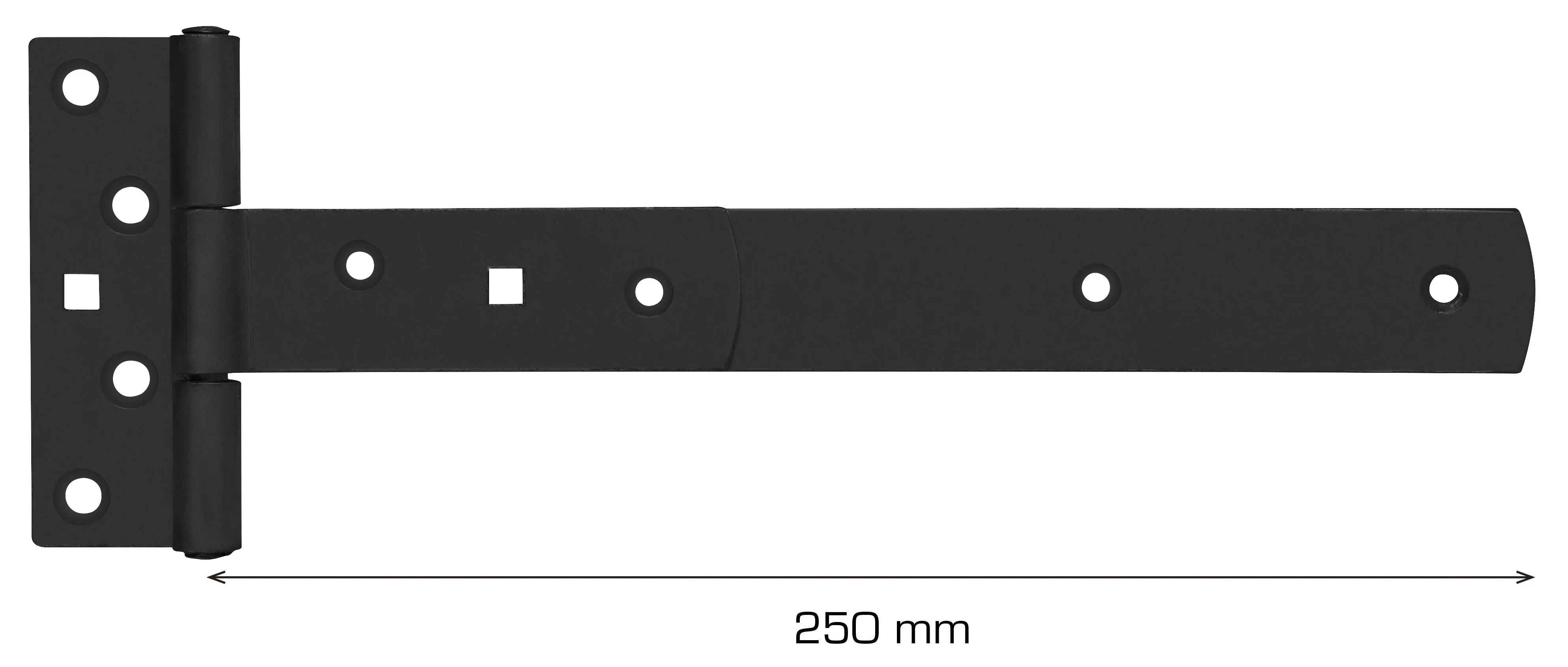 Home>it T-Hinge - Matte Black 250 x 30 mm Zinc-Coated Carbon Steel