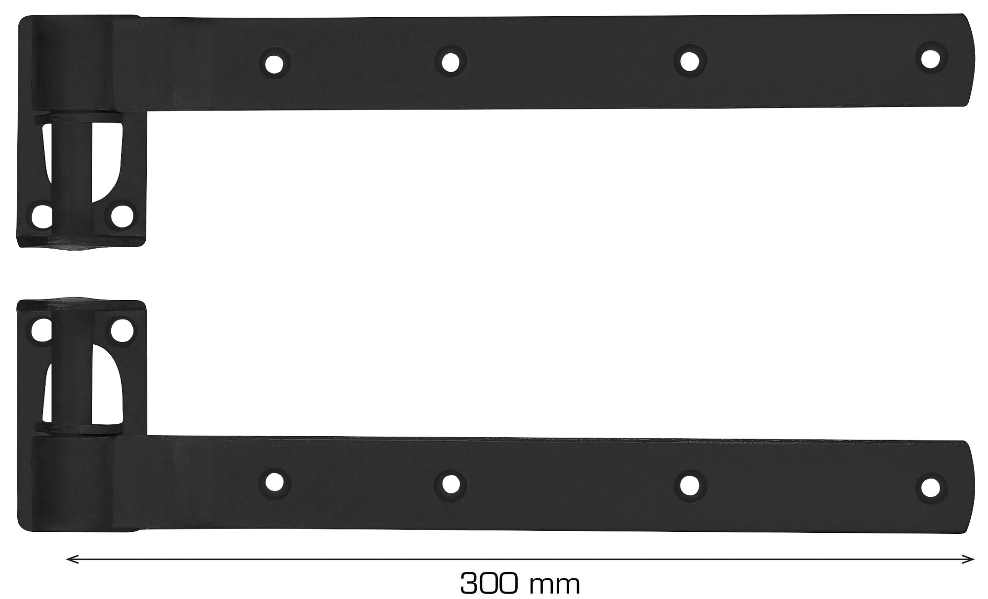 Home>it stacking hinge matt black 300 x 30 mm zinc-coated carbon steel 2 pcs.