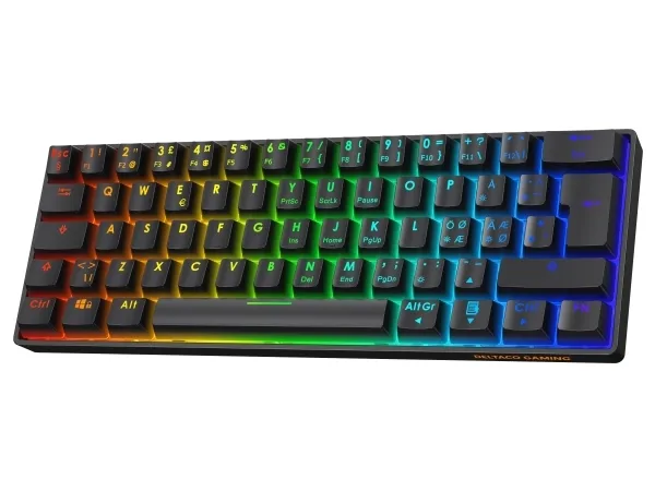Deltaco GAMING DK470 Mechanical Keyboard - Gamingtastatur - Nordisk - Svart