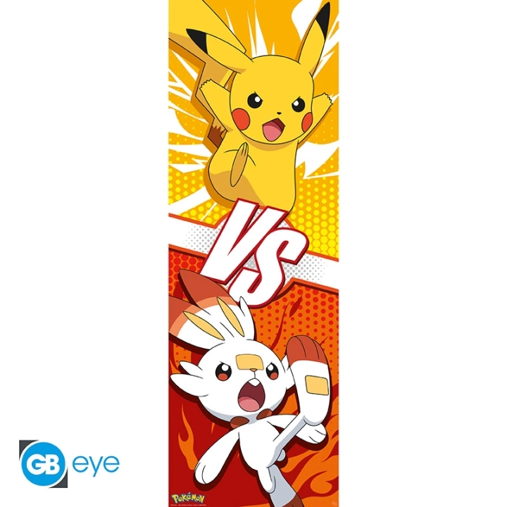 ABYstyle - POKEMON Door Poster Pikachu and Scorbunny (53x158cm) - Plakat